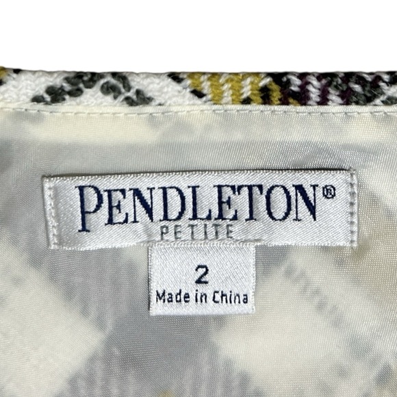 PENDLETON  Plaid Wool Blend Skirt Womens 2P XS Lined Classic Preppy Boho Chic - Picture 4 of 7